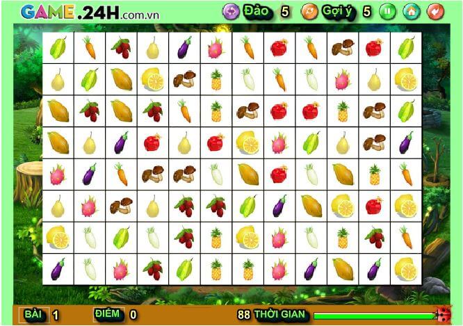 Game Pikachu trái cây
